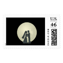Bride And Groom Wedding Invitation Postage Stamps