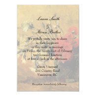 bride and groom wedding invitation. van Gogh Personalized Invitations
