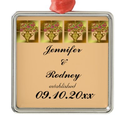 Bride and Groom Wedding Ornament