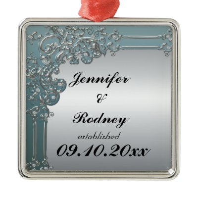 Bride and Groom Wedding Ornament