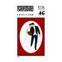 Bride and Groom Wedding Postage stamp