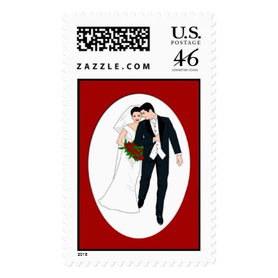 Bride and Groom Wedding Postage postage