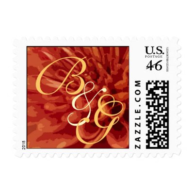Bride and Groom Wedding Postage Stamp