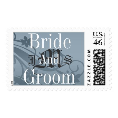 Bride And Groom Wedding Postage Stamp