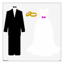 Bride and Groom Wedding Set Wall Decor