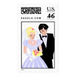 Bride and Groom Wedding Stamps