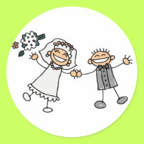 Bride and Groom Wedding Stickers by wedding_tshirts Bride and Groom Wedding Stickers