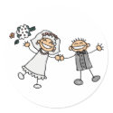 Bride and Groom Wedding Stickers by wedding_tshirts Bride and Groom Wedding Stickers