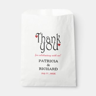 Bride And Groom Wedding Thank You Favor Bags
