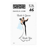 Bride and Groom Wedding Thank You Postage Stamp