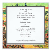 bride and groom's parents wedding invitation custom invitation