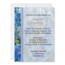 bride and groom's wedding invitation