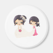 Bride and Maid of Honor Magnets