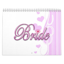 bride bachelorette wedding bridal shower party calendars