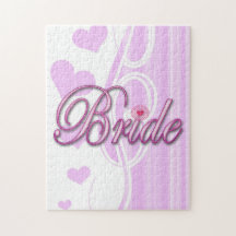 bride bachelorette wedding bridal shower party puzzles