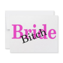 Bride Bitch invitations