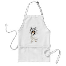 Bride (Black Hair) Aprons