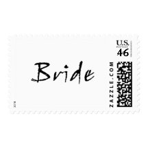 bride black postage stamps