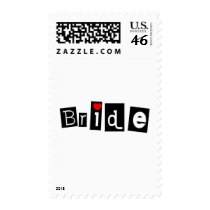Bride (Blk Sq) Postage Stamp