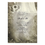 Bride, Boots and Sunflowers Country Bridal Shower Personalized Announcement
