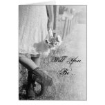 Bride, Boots Sunflowers Will You Be My Bridesmaid Greeting Cards