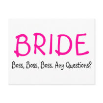 Bride Boss postcards
