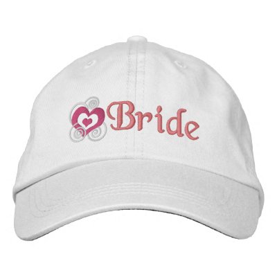 Bride Bridal Embroidery Embroidered Hats by jamiecreates1