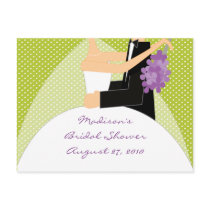 Bride Bridal Shower Advice Card Postcards