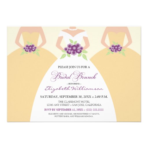 Bride & Bridesmaids Bridal Brunch Invite (yellow)