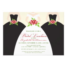 Bride & Bridesmaids Bridal Luncheon Invite (black)