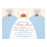 Bride & Bridesmaids Bridal Shower Invite (blue)