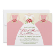 Bride & Bridesmaids Bridal Shower Invite (pink) invitation