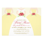Bride & Bridesmaids Bridal Shower Invite (yellow)