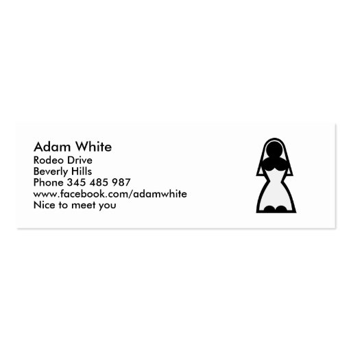 Bride Business Card Templates (front side)
