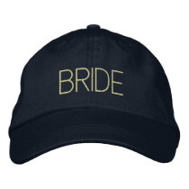 Bride cap in dark blue with light yellow font embroidered hats by perfectwedding Bride cap in dark blue with light yellow font embroidered hats