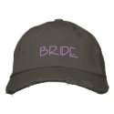 Bride cap in nickel gray embroideredhat
