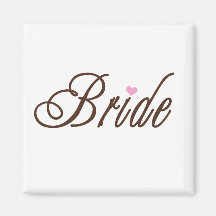 Bride Classy Browns Refrigerator Magnets