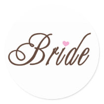 Bride Classy Browns Sticker