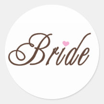 Bride Classy Browns Sticker