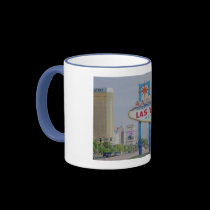 Bride Dragging Groom to Chapel Las Vegas Sign Mug