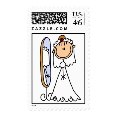 Bride Dressing for Wedding Postage