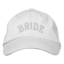 BRIDE embroidered hats by jennsdoodleworld BRIDE embroidered hats