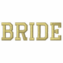 BRIDE Embroidered Text Hoodie embroidered shirts