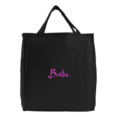 Bride Embroidery Tote Bag
