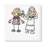 Bride Feeds Groom Fridge Magnet