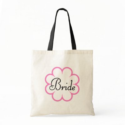 Bride Flower Tote Bags