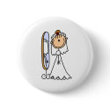 Bride Getting Ready For The Wedding Button
