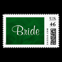 Bride Green Beauty Postage - Customizable stamps