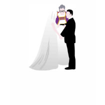 Bride, Groom and Officiant t-shirts