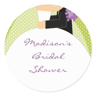 Bride & Groom Bridal Shower Sticker